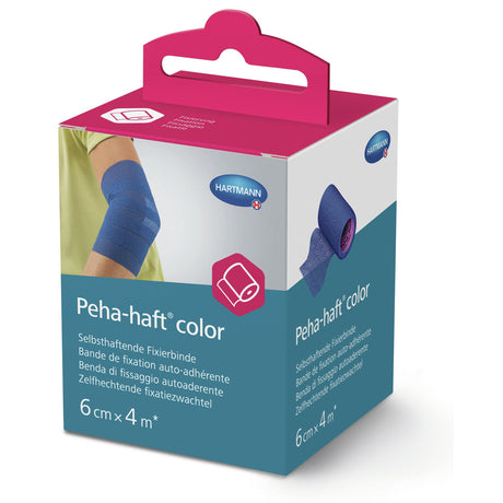 Hartmann Peha-haft elastische Binde 6 cm x 4 m, selbsthaftend, blau