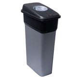 Vileda Professional Abfallbehälter Geo – Mülleimer in Edelstahloptik, 55 Liter