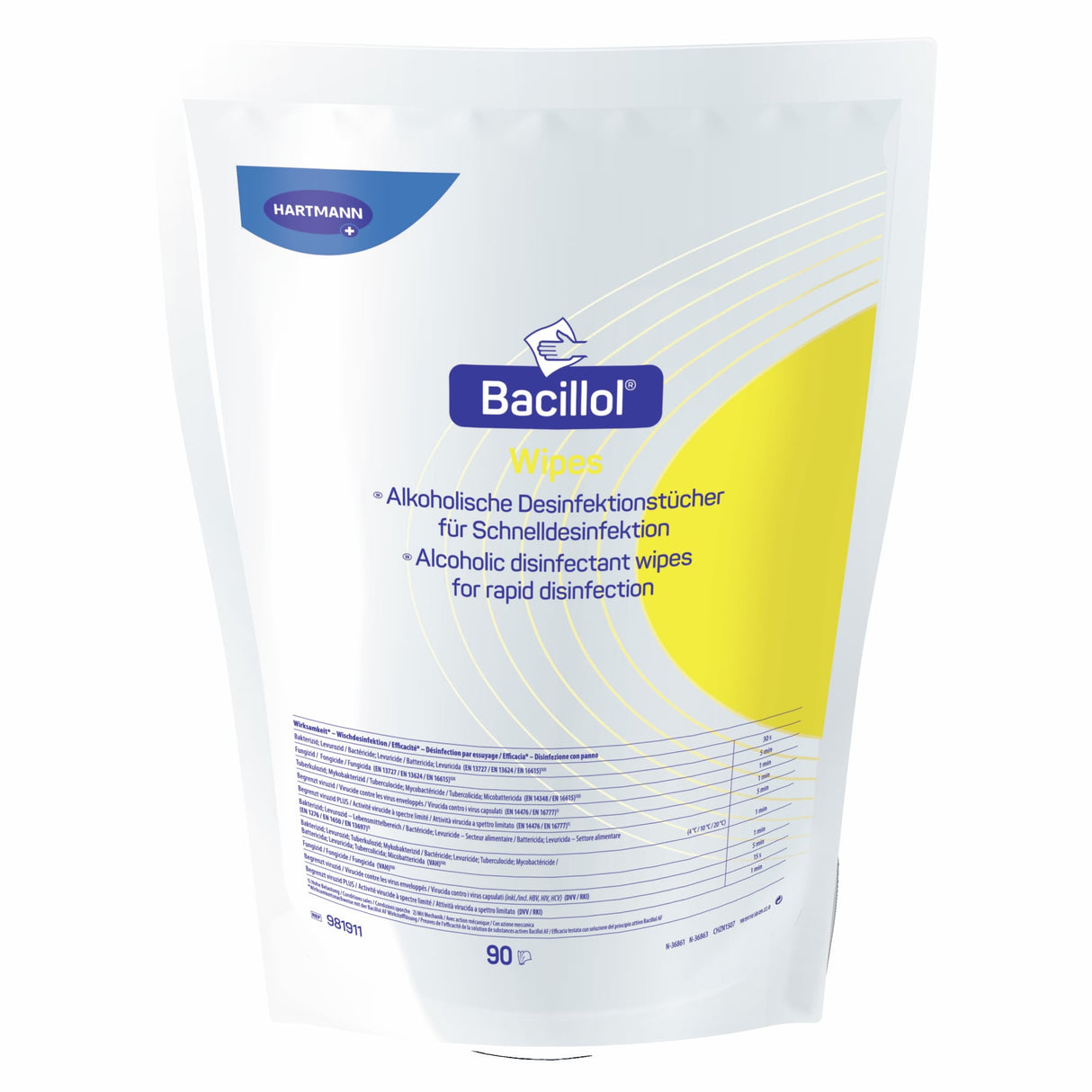BODE Bacillol Wipes Flächendesinfektionstücher, gebrauchsfertig, parfümfrei