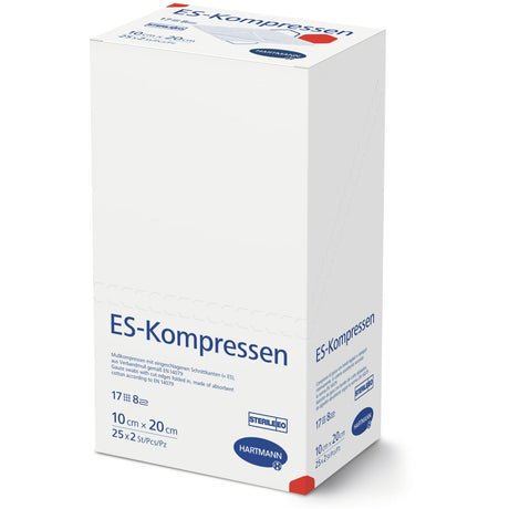 HARTMANN ES-Kompresse 10 x 20 cm, steril nach EN 14079 – Karton 25 x 2 Stück