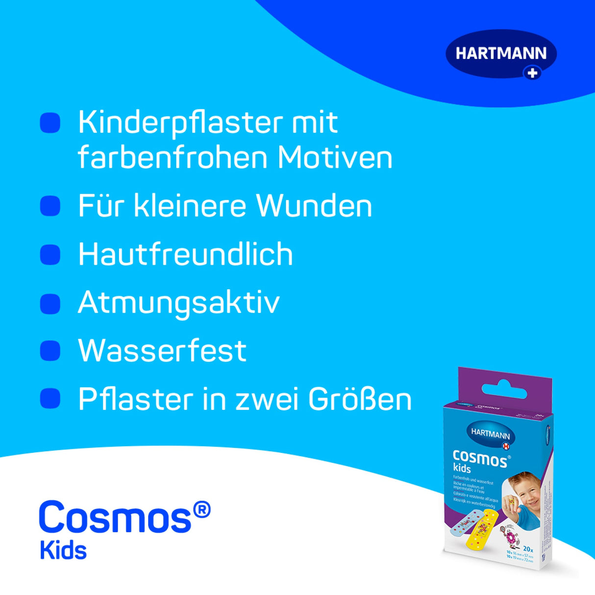 Hartmann Cosmos kids Kinderpflaster, Tiermotive, wasserdicht – Ansicht 2