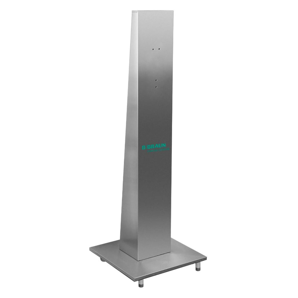B. Braun Desinfektionssäule aus gebürstetem Edelstahl, fahrbar