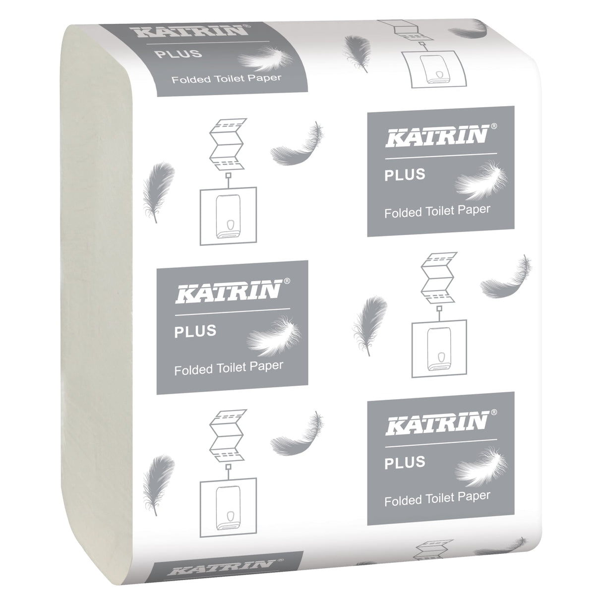 KATRIN Plus Toilettenpapier Einzelblatt 250 Blatt, 2-lagig