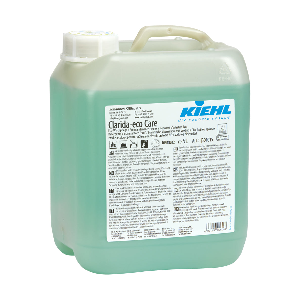 Kiehl Clarida-eco Care Bodenreiniger – 5 Liter - Kanister