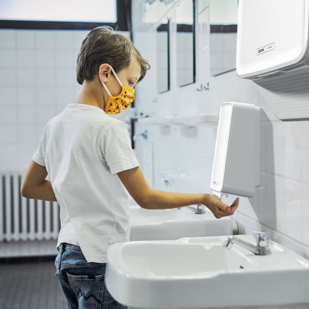 CWS PureLine Desinfektionsschaumspender, mechanisch, mit Füllstandsanzeige – Ansicht 4