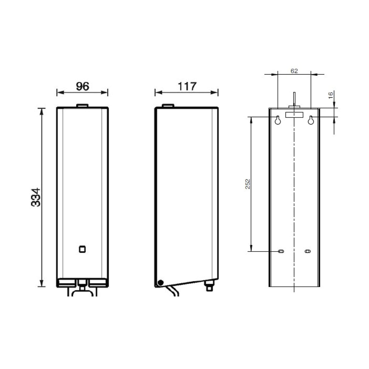 CWS ObjectLine 1000 Seifencremespender, Edelstahl, tropffrei, mit Zylinderschloss – Ansicht 4