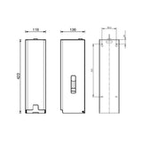 CWS ObjectLine Toilettenpapierspender für 3 Rollen, Edelstahl, mit Zylinderschloss – Ansicht 5