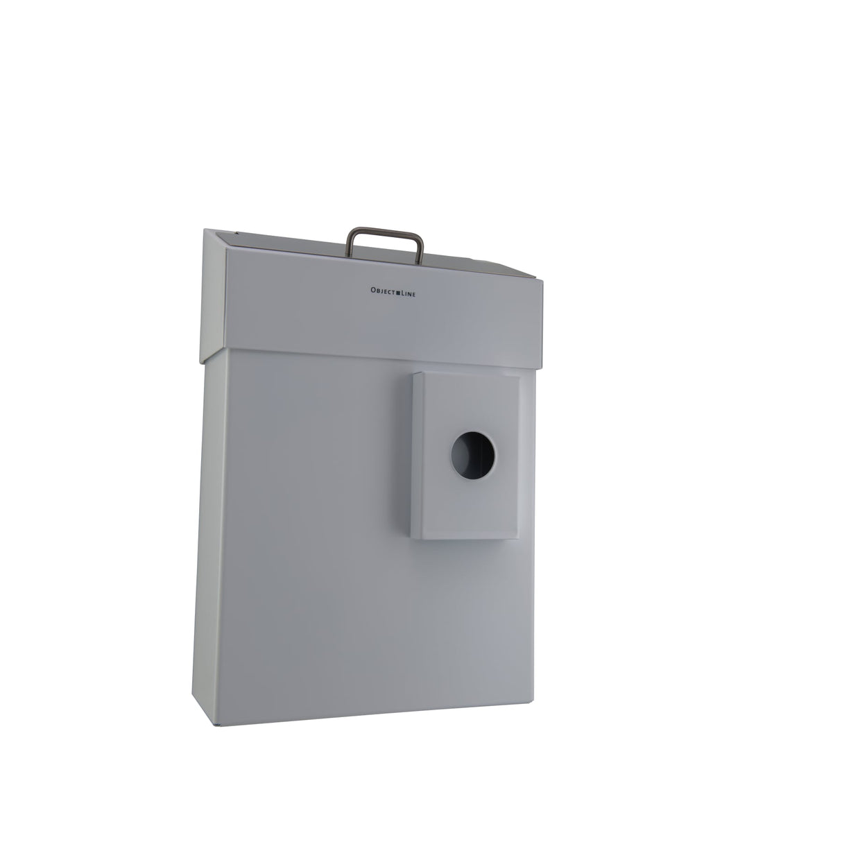 CWS ObjectLine Hygienebehälter, ca. 10 Liter, mit Beutelspender, für schmale Kabinen – Ansicht 2