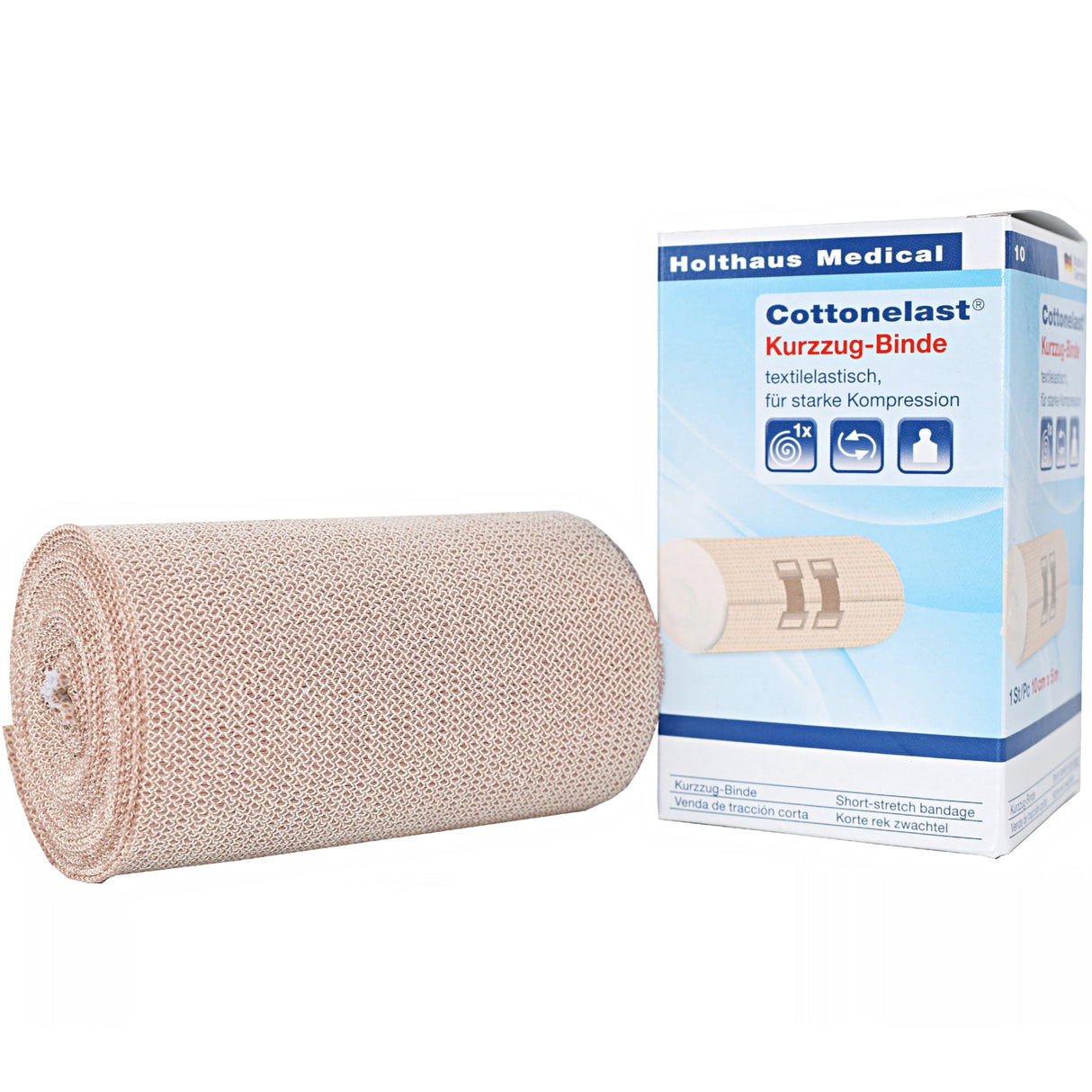 Holthaus Medical Cottonelast Kurzzug-Binde 5 m, Baumwolle – Ansicht 6