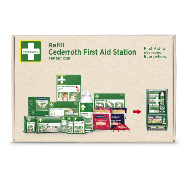Cederroth Nachfüllpaket für Erste-Hilfe-Station mit Blutstillern und Pflastern