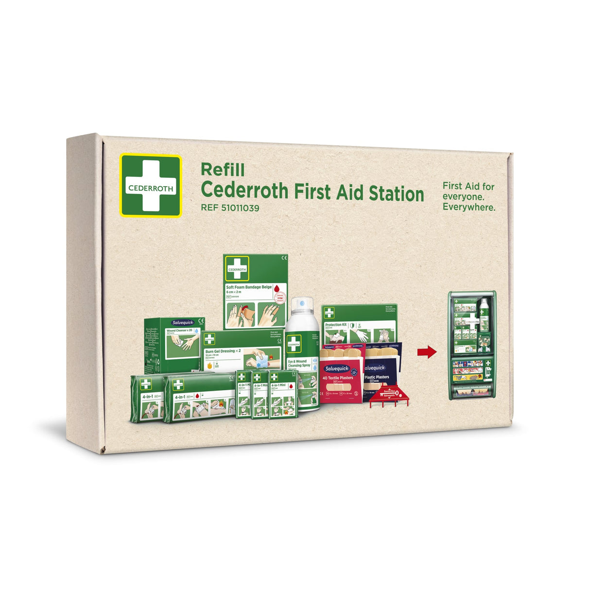 Cederroth Nachfüllpaket für Erste-Hilfe-Station mit Blutstillern und Pflastern – Ansicht 2