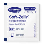 HARTMANN Soft-Zellin Alkoholtupfer zur Hautreinigung, 60 x 30 mm – Ansicht 2