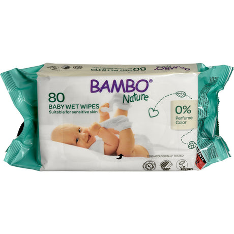 Bambo Nature Baby Feuchttücher, Haftklebeverschluss