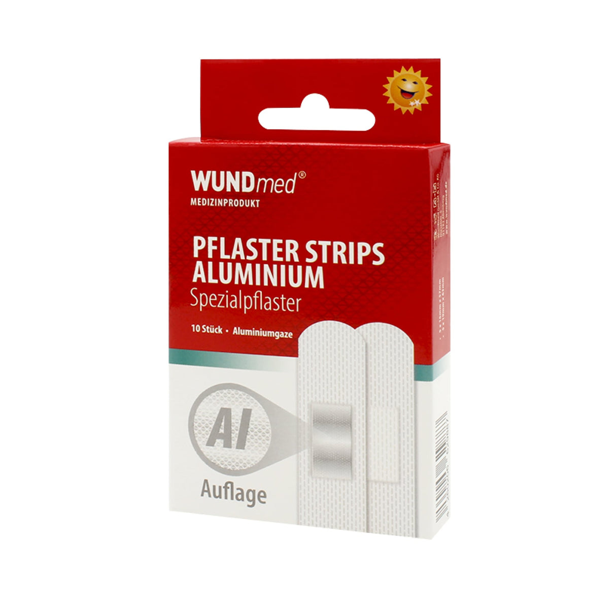 WUNDmed Aluminium-Pflasterstrips, saugfähig – hautverträglich, für Brandverletzungen geeignet