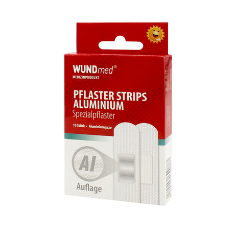 WUNDmed Aluminium-Pflasterstrips, saugfähig – hautverträglich, für Brandverletzungen geeignet