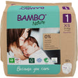 Bambo Nature Windeln, atmungsaktiv – Größe 1 (2–4 kg) – Packung = 22 Windeln