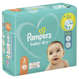 Pampers Baby Dry Windeln Größe 3 Midi, 6-10 kg – 3-fach-Schutz-System