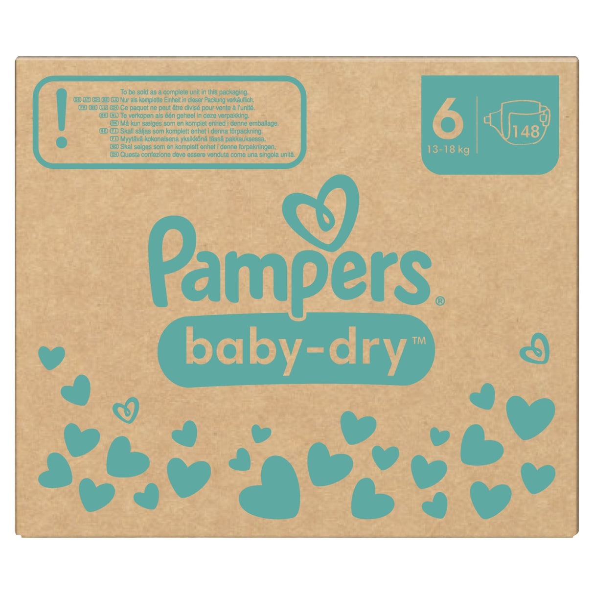 Pampers Baby Dry Windeln Größe 6 Extra Large, 13-18 kg – 3-fach-Schutz-System – Ansicht 8