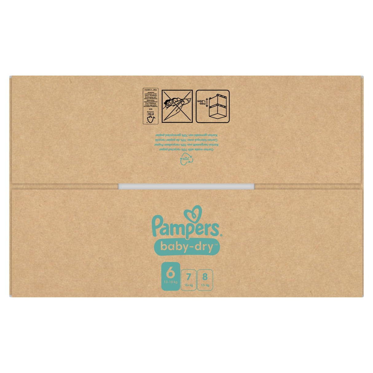 Pampers Baby Dry Windeln Größe 6 Extra Large, 13-18 kg – 3-fach-Schutz-System – Ansicht 9