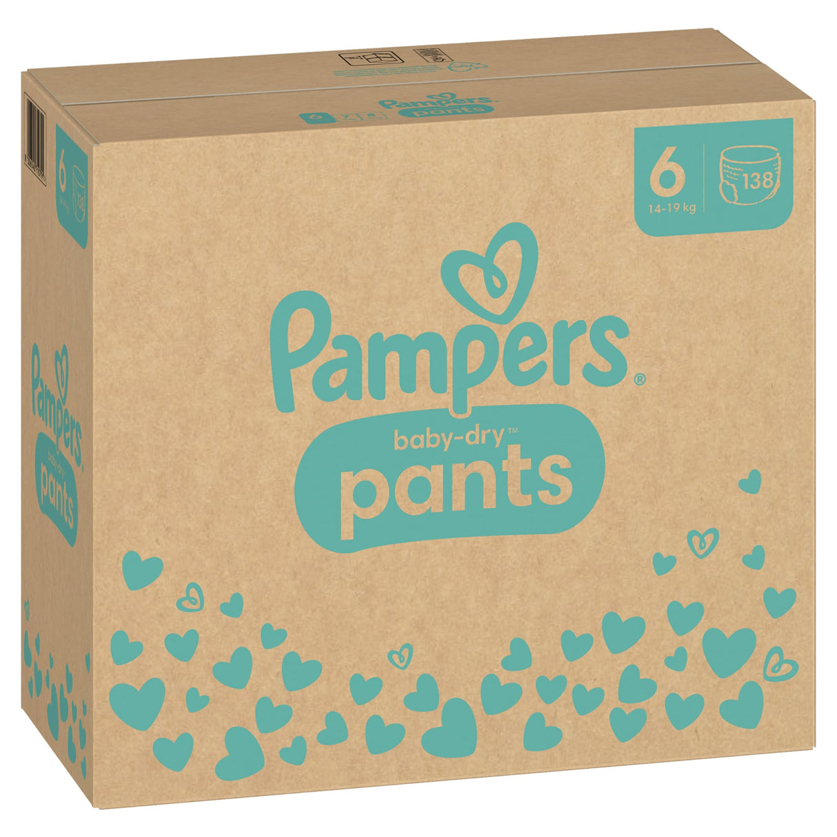 Pampers Baby Dry Pants Höschenwindeln Größe 6 Extra Large, 14-19 kg – verstärkte Sicherheitsbündchen