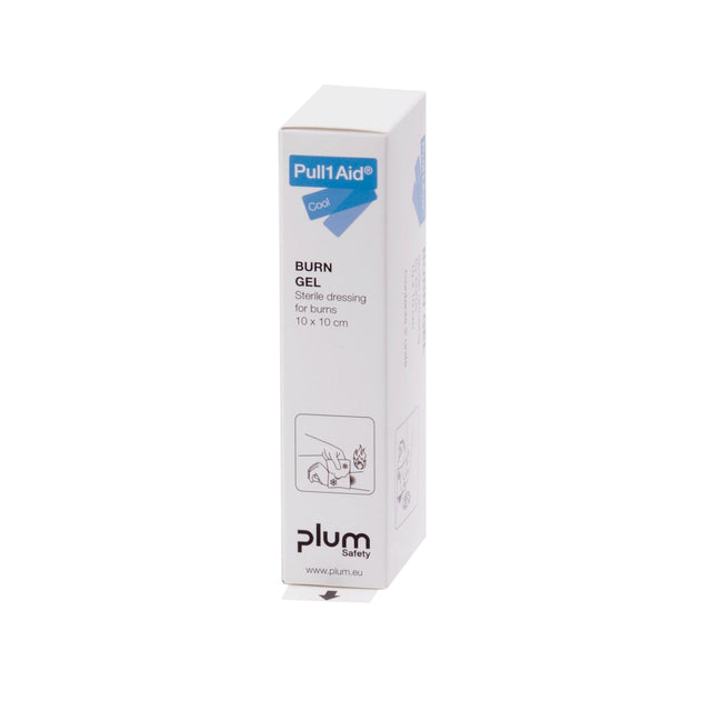 Plum Pull1Aid Cool Burn Gel-Kompresse steril, 10 x 10 cm – kühlende Wundauflage bei Verbrennungen