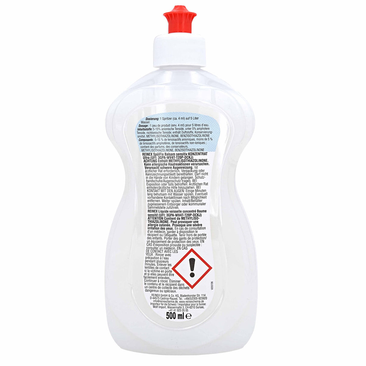 Reinex Spülfix Konzentrat Spülmittel – hautfreundlich, ergiebig und umweltschonend – Ansicht 4