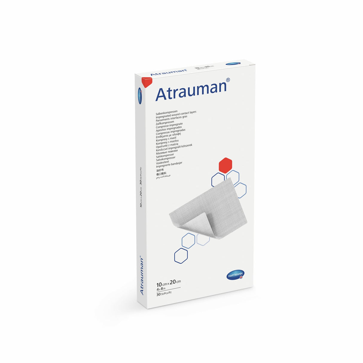 Hartmann Atrauman Salbenkompresse, wirkstofffrei, steril – 10 x 20 cm, 30 Stück