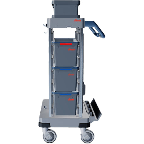 Vileda Professional Origo 2 A Reinigungswagen – kompakter Trolley mit Schienensystem, für begrenzten Lagerraum – Ansicht 2