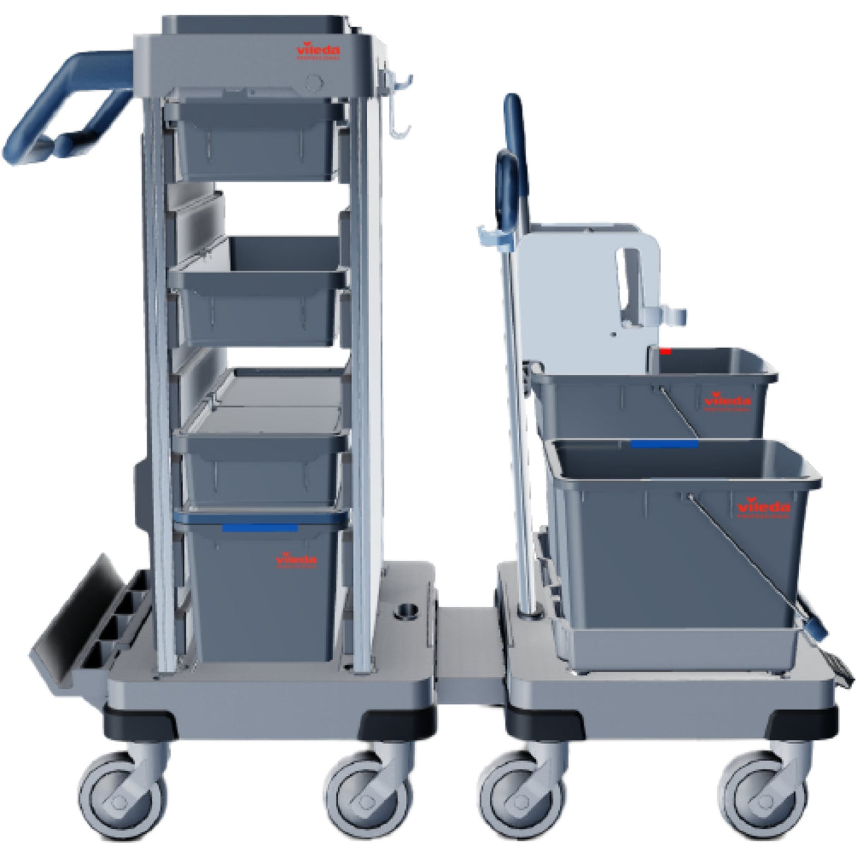 Vileda Professional Origo 2 A-B Reinigungswagen – abschließbar, mit Eimerpresse für begrenzten Lagerraum – Ansicht 2