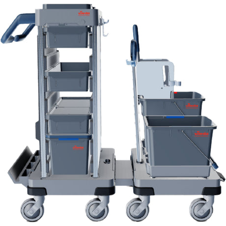Vileda Professional Origo 2 A-B Reinigungswagen – abschließbar, mit Eimerpresse für begrenzten Lagerraum – Ansicht 2