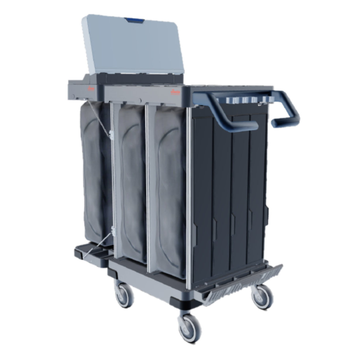 Vileda Professional Origo 2 CX Wäschesammler – vielseitig, mit abklappbarem Abfallbereich – Ansicht 5