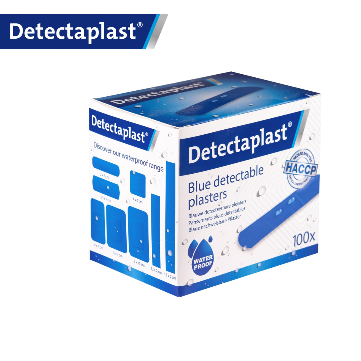 Detectaplast Universal Pflaster, blau – detektierbar, wasser- und schmutzabweisend – Ansicht 4