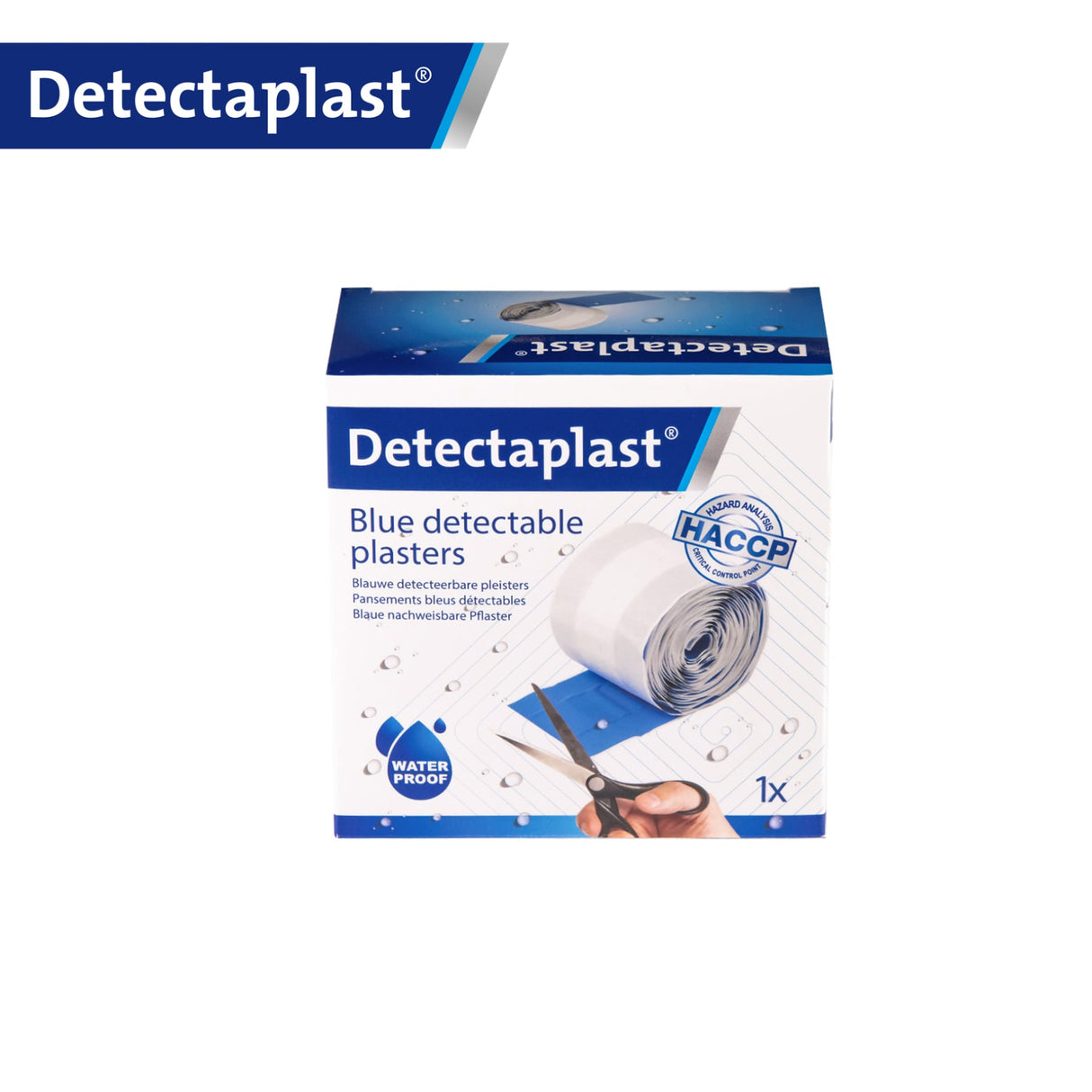 Detectaplast Universal Pflasterrolle, blau – PE-Material, metalldetektierbar, wasserfest – Ansicht 3