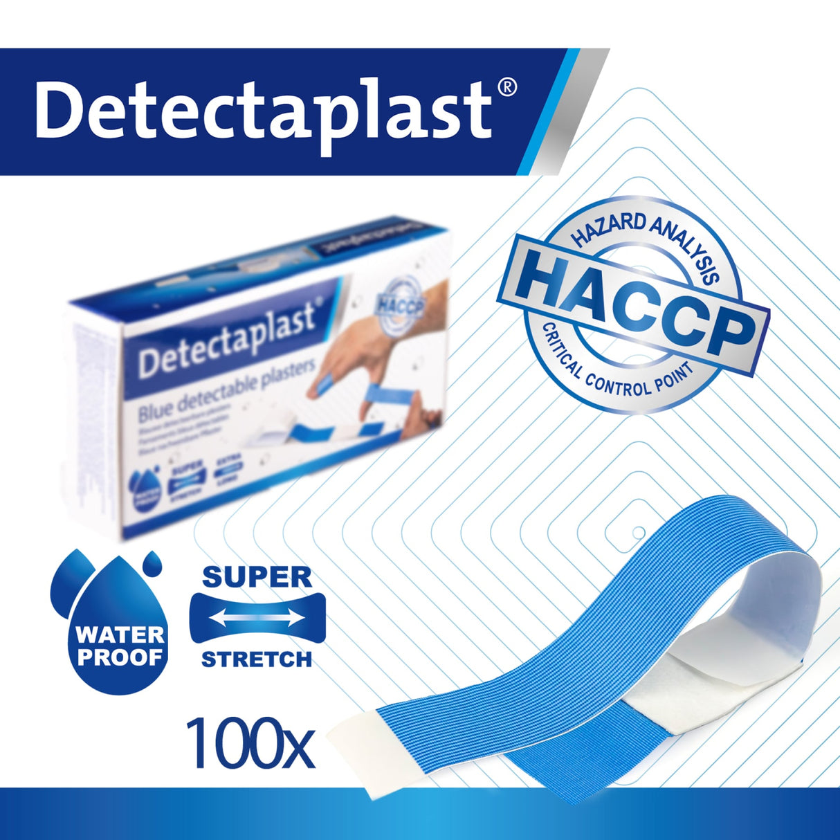 Detectaplast Premium Pflaster, blau – elastisch, detektierbar und wasserabweisend – Ansicht 45