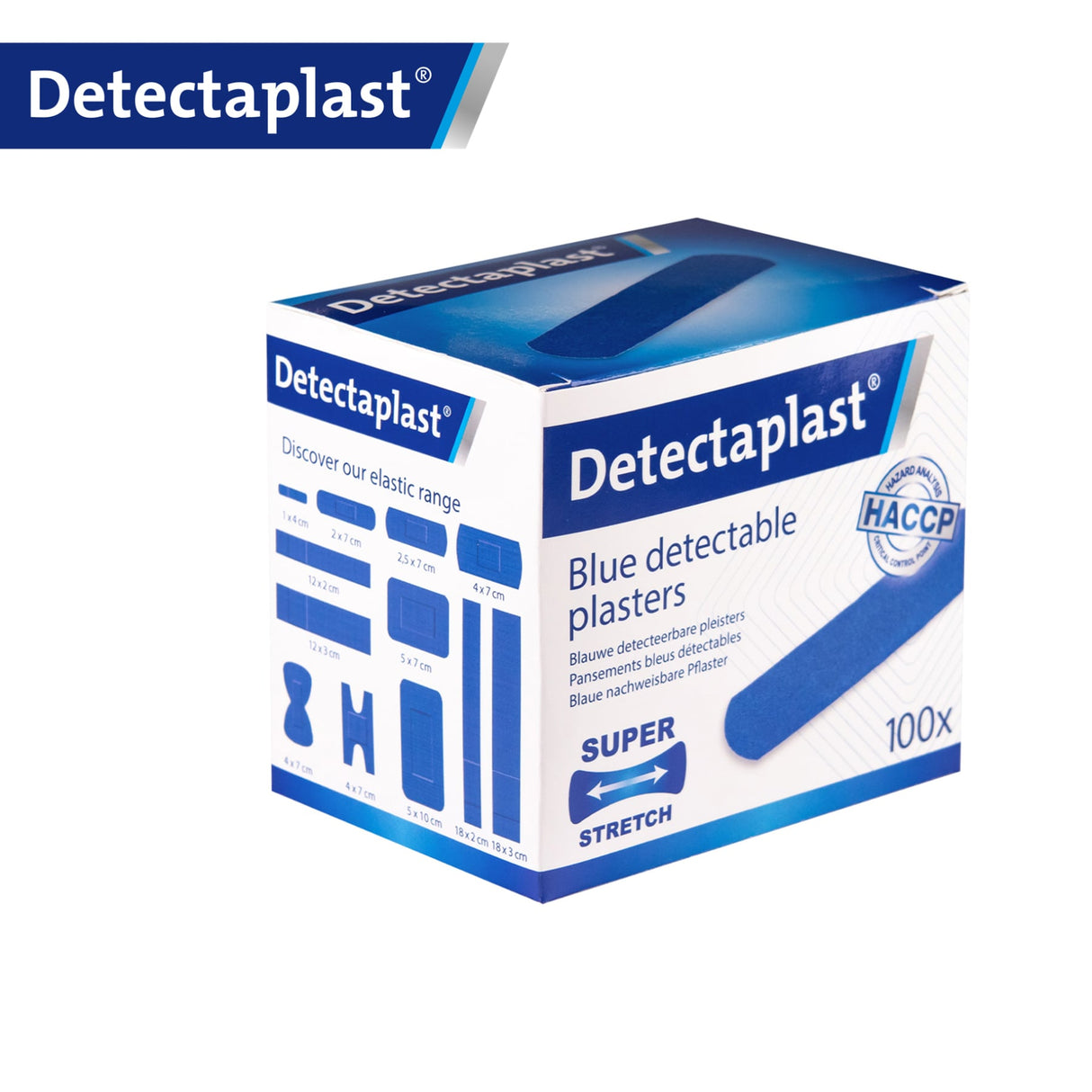 Detectaplast Elastic Pflaster, blau – textilelastisch und detektierbar – Ansicht 12