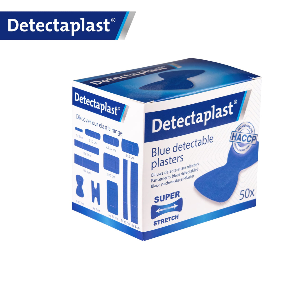 Detectaplast Elastic Pflaster, blau – textilelastisch und detektierbar – Ansicht 25