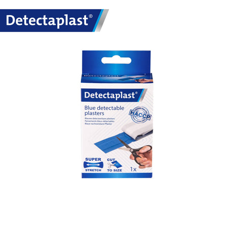 Detectaplast Elastic Pflasterrolle, blau – Textilgewebe, elastisch, metalldetektierbar