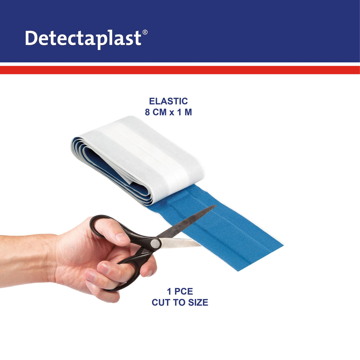 Detectaplast Elastic Pflasterrolle, blau – Textilgewebe, elastisch, metalldetektierbar – Ansicht 11
