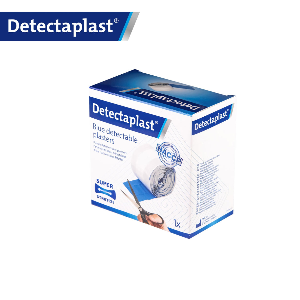 Detectaplast Elastic Pflasterrolle, blau – Textilgewebe, elastisch, metalldetektierbar – Ansicht 6