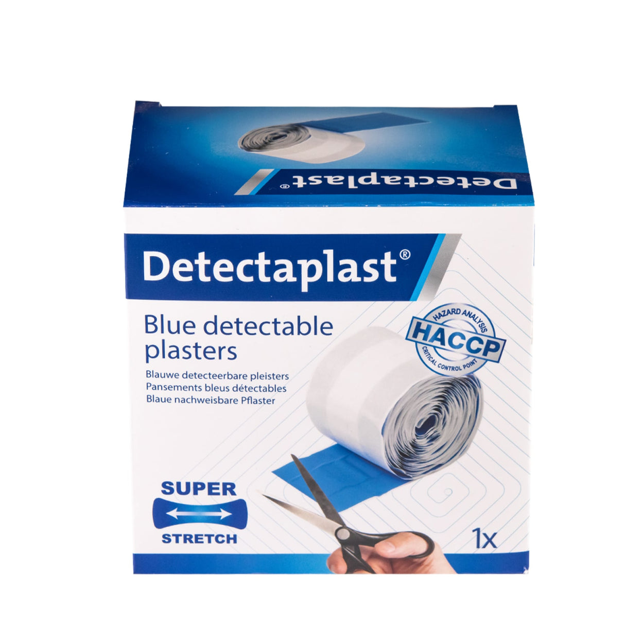 Detectaplast Elastic Pflasterrolle, blau – Textilgewebe, elastisch, metalldetektierbar – Ansicht 13