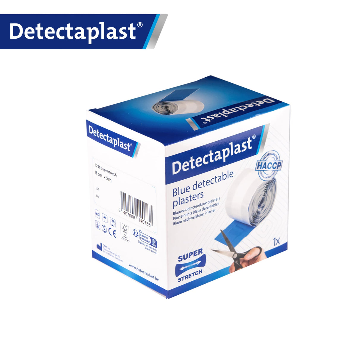 Detectaplast Elastic Pflasterrolle, blau – Textilgewebe, elastisch, metalldetektierbar – Ansicht 16