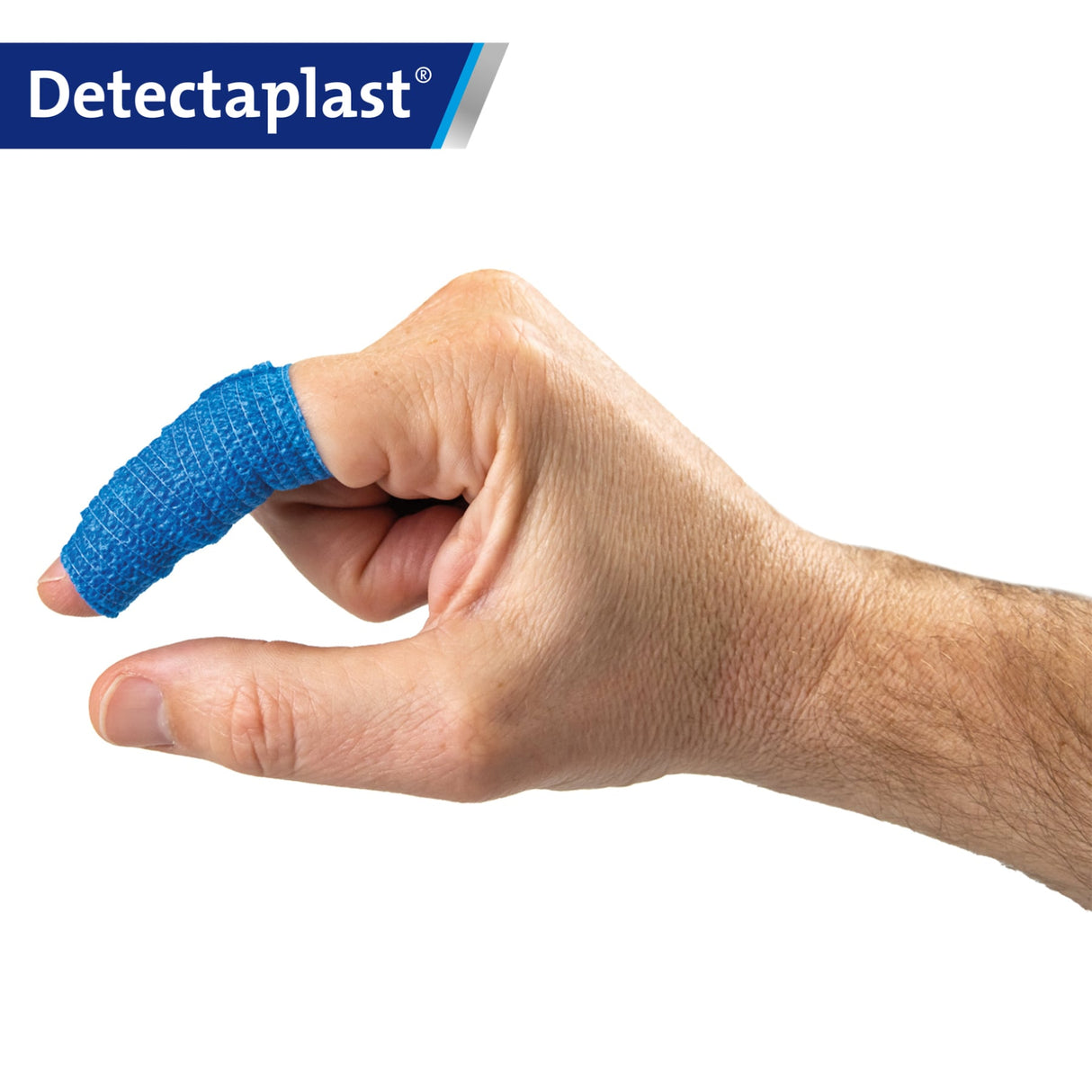 Detectaplast selbsthaftender Fixierverband, Polyester/Viskose – klebstofffrei, elastisch – Ansicht 7