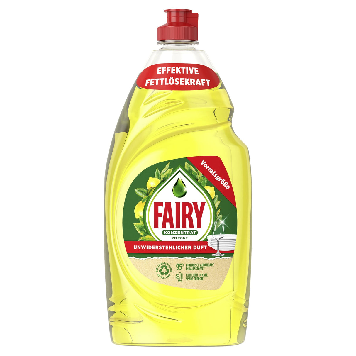 Fairy Ultra Konzentrat Handspülmittel, Zitrone – ergiebig, auch bei kaltem Wasser