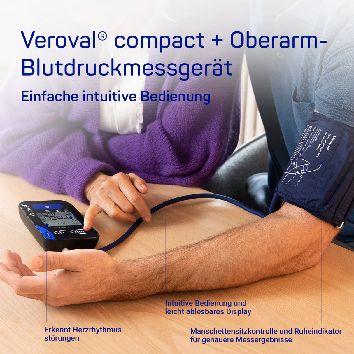 Veroval COMPACT Plus Oberarm-Blutdruckmessgerät – Ansicht 4