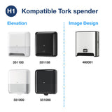 Tork Matic Rollenhandtuchpapier, 2-lagig, natur, H1 – Ansicht 3