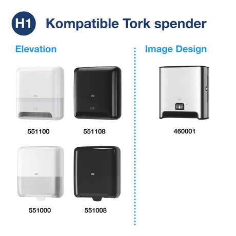 Tork Matic Rollenhandtuchpapier, 2-lagig, natur, H1 – Ansicht 3