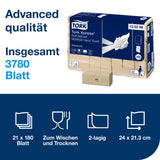Tork Xpress Falthandtücher, 2-lagig, natur, H2 – 21,3 x 24 cm – Ansicht 7