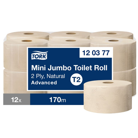 Tork Mini Jumbo Toilettenpapier T2, 2-lagig, natur
