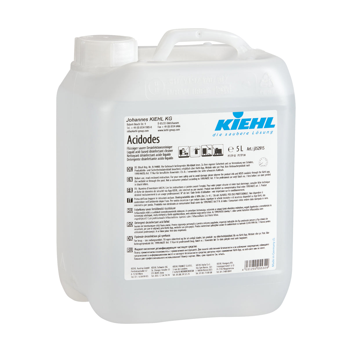 Kiehl Acidodes Desinfektionsreiniger – 1 Karton = 2 Kanister à 5 Liter