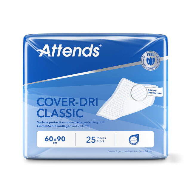 Attends Cover-Dri Classic Bettschutzunterlagen 60 x 90 cm – saugfähig, hautfreundlich